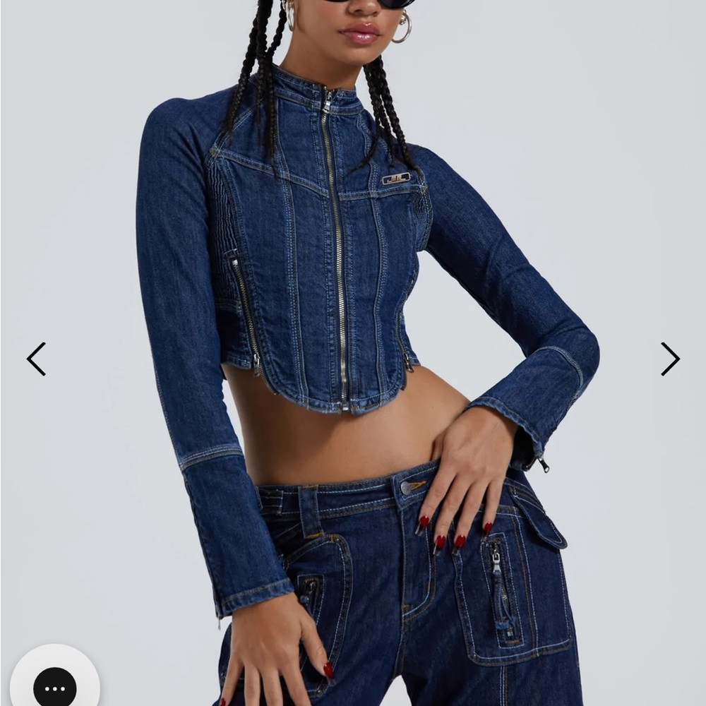 Jaded London denim corset jacket